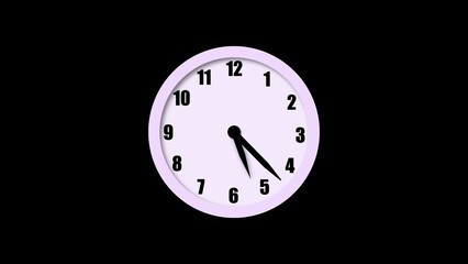 Poster - White analog wall clock icon, simple and clean timepiece for minimalist design and timekeeping.