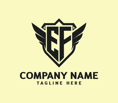 EF Modern Monogram Logo Design with Minimalist Elegance, Sleek Lines, and Contemporary Typography