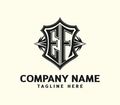 EF Modern Monogram Logo Design with Minimalist Elegance, Sleek Lines, and Contemporary Typography
