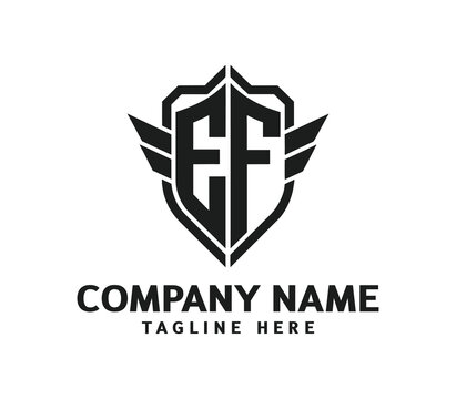 EF Modern Monogram Logo Design with Minimalist Elegance, Sleek Lines, and Contemporary Typography