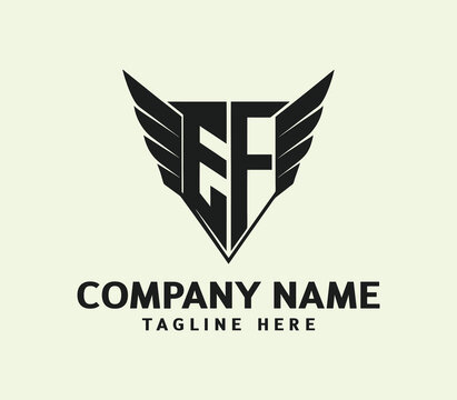 EF Modern Monogram Logo Design with Minimalist Elegance, Sleek Lines, and Contemporary Typography