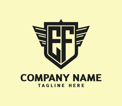 EF Modern Monogram Logo Design with Minimalist Elegance, Sleek Lines, and Contemporary Typography