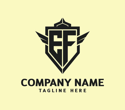 EF Modern Monogram Logo Design with Minimalist Elegance, Sleek Lines, and Contemporary Typography