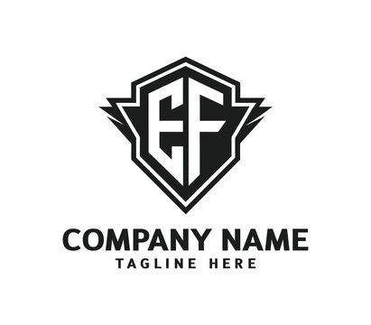 EF Modern Monogram Logo Design with Minimalist Elegance, Sleek Lines, and Contemporary Typography