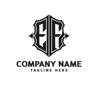 EF Modern Monogram Logo Design with Minimalist Elegance, Sleek Lines, and Contemporary Typography