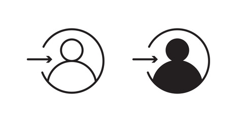 Poster - Login flat simple vector symbols illustration.