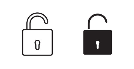 Poster - Unlock flat simple vector symbols illustration.