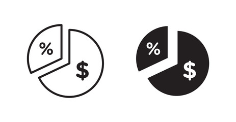 Aufkleber - Dividend flat simple vector symbols illustration.