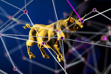 Poster - stock market 3d modern in hand - 3d