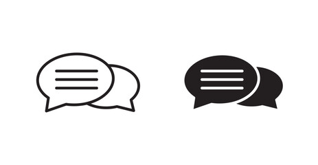 Poster - Discussion flat simple vector symbols illustration.