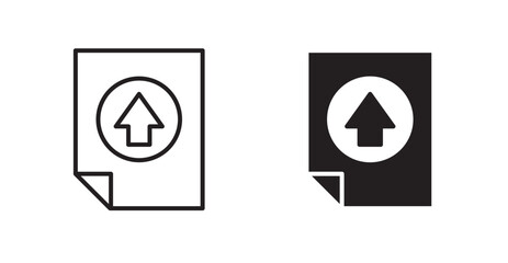 Poster - File upload flat simple vector symbols illustration.