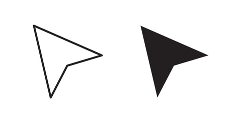 Poster - Mouse pointer flat simple vector symbols illustration.