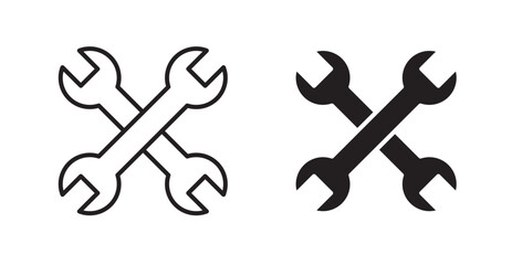 Poster - Wrench flat simple vector symbols illustration.