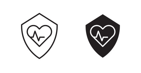 Poster - Life insurance flat simple vector symbols illustration.