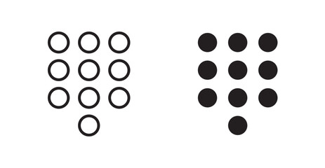 Aufkleber - Keypad flat simple vector symbols illustration.