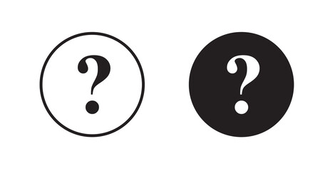 Poster - Question mark flat simple vector symbols illustration.