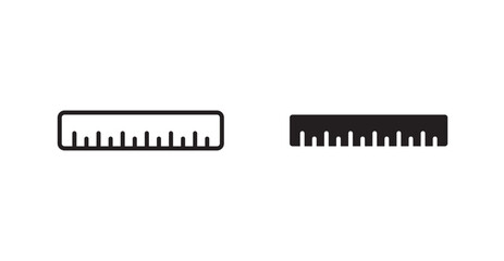 Poster - Ruler flat simple vector symbols illustration.