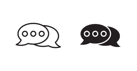 Poster - Speech bubble flat simple vector symbols illustration.