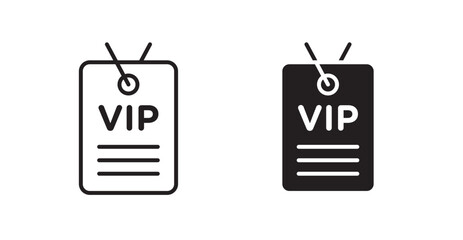 Poster - VIP pass flat simple vector symbols illustration.
