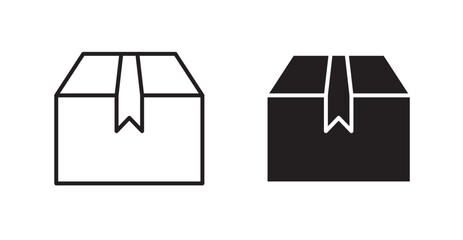 Poster - Package flat simple vector symbols illustration.