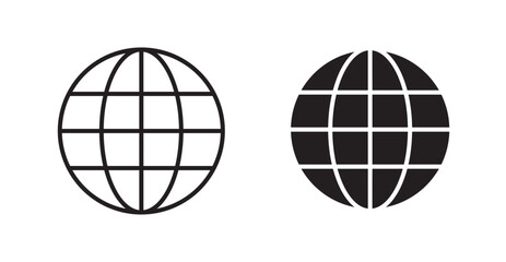 Poster - Globe flat simple vector symbols illustration.