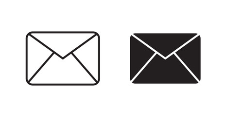 Poster - email flat simple vector symbols illustration.