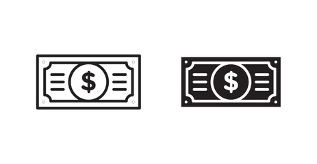 Aufkleber - Money flat simple vector symbols illustration.