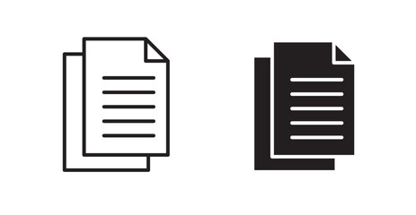 Poster - Document flat simple vector symbols illustration.