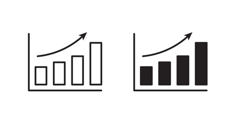 Aufkleber - Chart flat simple vector symbols illustration.