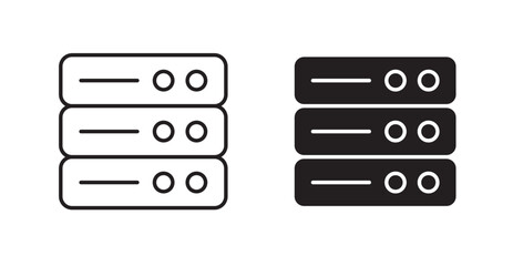 Poster - Database flat simple vector symbols illustration.