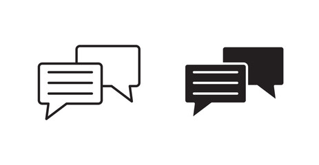 Poster - Chat flat simple vector symbols illustration.