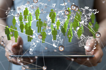 Poster - Structure of world economy, communication network global