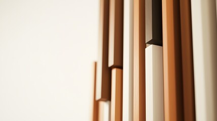 Aufkleber - A minimalist infographic of a segmented bar graph in muted earth tones displayed against a white background.