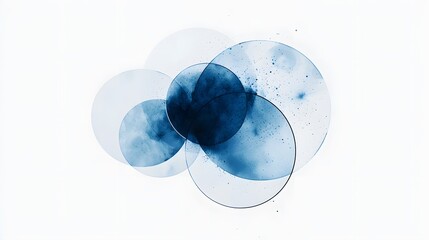 Aufkleber - An abstract representation of classification with overlapping circles in soft gradients.