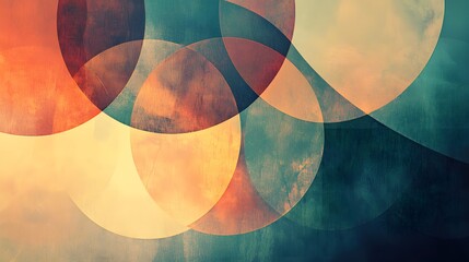 Aufkleber - A symbolic depiction of classification as layered circles with soft edges and subtle colors.