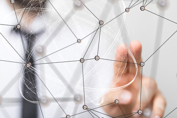 Aufkleber - conference Digital Network and data concept 3d