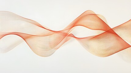 Poster - Abstract flowing lines in muted shades, creating a seamless digital wave on a minimalist canvas.