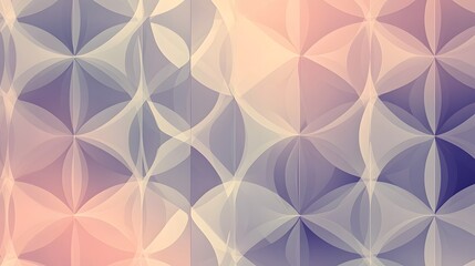 Poster - A geometric grid of overlapping circles in soft gradients, forming a seamless pattern.
