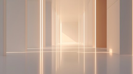 Poster - A glowing digital interface with smooth transitions and subtle animations on a white background.