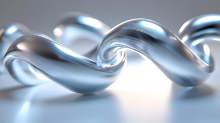 Aufkleber - A futuristic hologram showing interconnected seamless loops on a neutral background.
