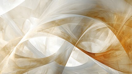 Poster - An abstract design of interlocking curved shapes in soft hues, representing seamless digital transitions.