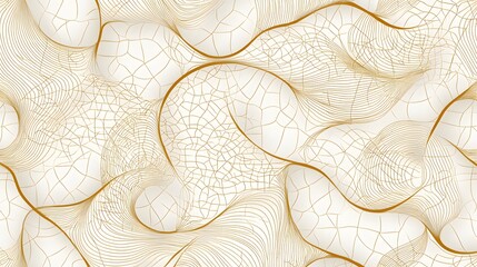 Aufkleber - A flat layout of interwoven lines and dots in neutral shades, symbolizing seamless networks.