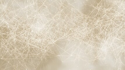 Aufkleber - A flat layout of interwoven lines and dots in neutral shades, symbolizing seamless networks.