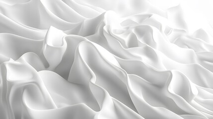 Poster - A smooth blend of digital shapes flowing seamlessly across a clean white background.