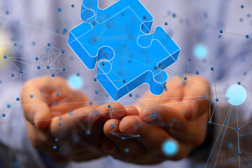 Poster - Business solutions, success and strategy, learning concept. .