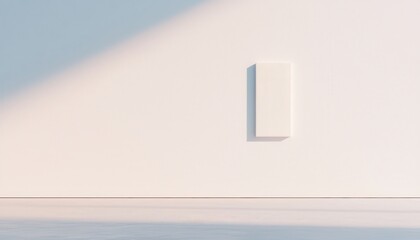 Poster - Minimalist Design of a Simple Light Switch on a Blank Wall with Soft Natural Lighting