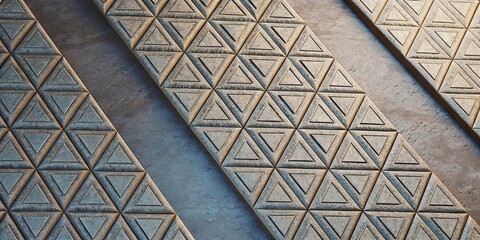 Poster - A series of triangles arranged in a pattern on a surface