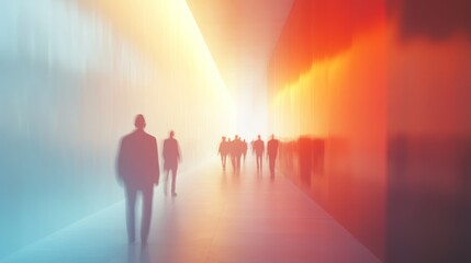Poster - Conceptual abstract expo blur with sleek light effects and smooth gradients.