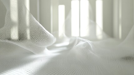 Poster - Contemporary particle mesh network featuring minimalist yet striking aesthetics.