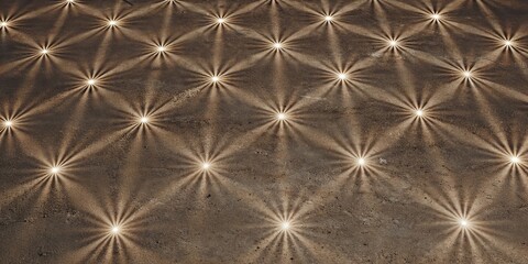 Aufkleber - A pattern of lighted stars on a dark surface